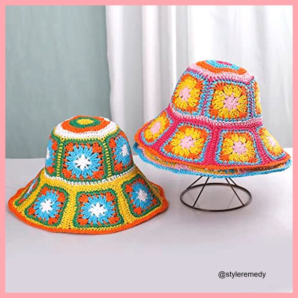 Straw Woven Bucket Hat Foldable Sun Hat Beach Fishing Cap main image 5